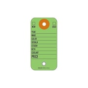 ASP Colored KeyTags w/ Rings, 1 3/8"X2 3/4", 500 Per Bx(Form #Ct-5):Green Pk 1491